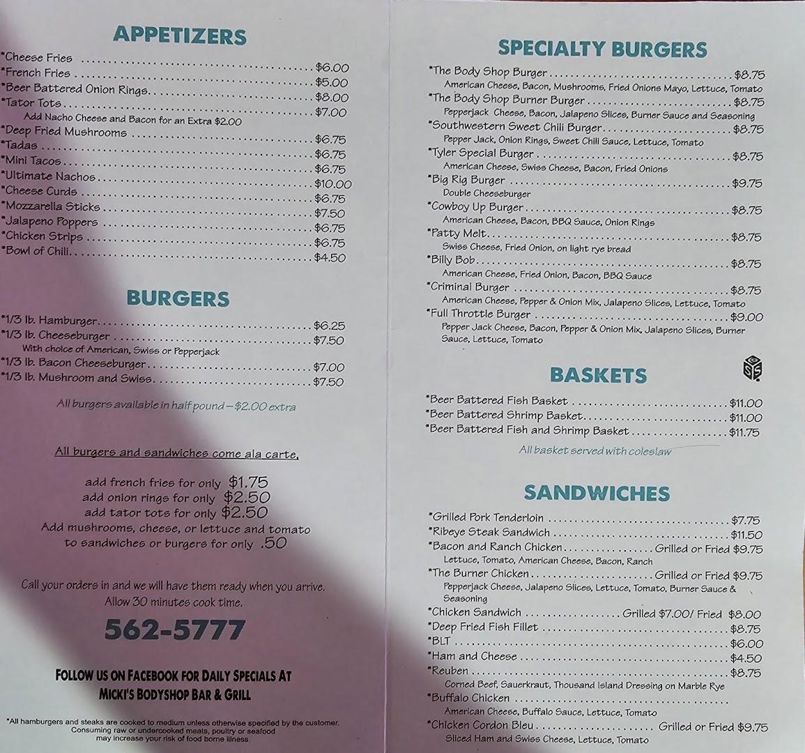 Micki's Bodyshop Bar & Grill
