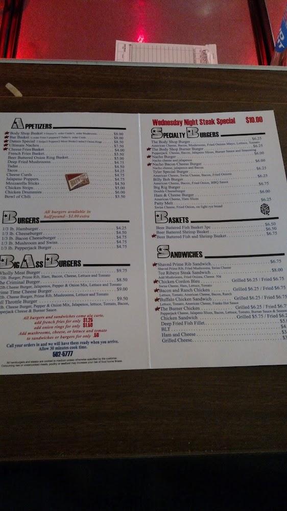 Micki's Bodyshop Bar & Grill Menu image 4